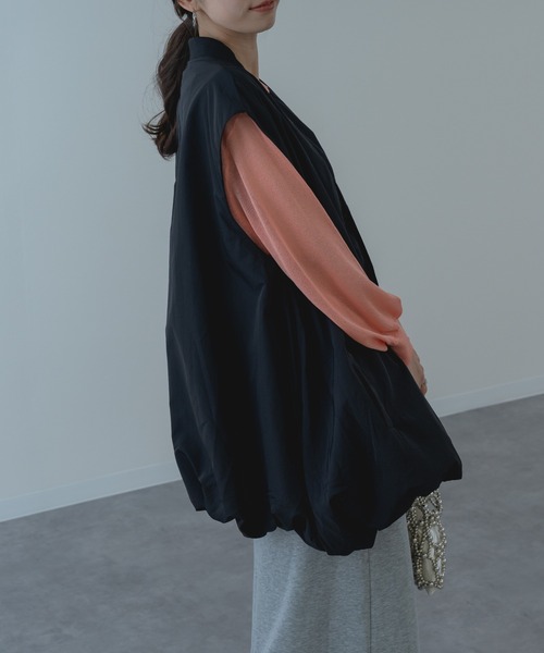 refinedworks（リファインドワークス）の「【refinedworks】ナイロン 生地を使用した バルーンベスト！（その他アウター・レディース・ベージュ/ブラック・FREE）」の16枚目の写真