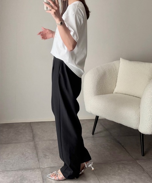 大人シルキーグログランカーブパンツ Emma Taylor│STYLEDOOR スタイルドア