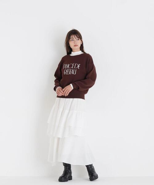 NATURAL BEAUTY BASIC(ナチュラルビューティーベーシック)の「◇アシンメトリーティアードスカート(スカート・レディース・ブラック/オフホワイト/ライトグリーン・P/S/MEDIUM)」の18枚目の写真
