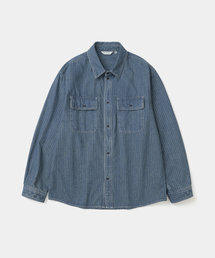 wabash stripe work shirt indigo