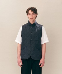Black Edition Unwadded Zipped High Neck Gilet Mens / ブラック