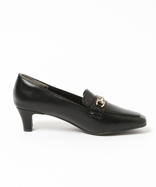 Andemiu（アンデミュウ）の「メタルヒールローファー668208（ローファー・レディース・ブラック・LARGE）」の3枚目の写真