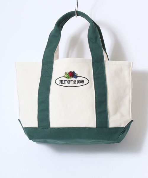 FRUIT OF THE LOOM(フルーツオブザルーム)の「FRUIT OF THE LOOM/フルーツオブザルーム ロゴ ワンポイント刺繍 ミニトートバッグ/ランチバッグ/レディース メンズ(トートバッグ・レディース・ブラック/ブラック系その他/オフホワイト/グリーン/レッド/ネイビー/ブラック系その他2・FREE)」の12枚目の写真
