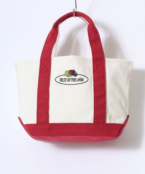 FRUIT OF THE LOOM(フルーツオブザルーム)の「FRUIT OF THE LOOM/フルーツオブザルーム ロゴ ワンポイント刺繍 ミニトートバッグ/ランチバッグ/レディース メンズ(トートバッグ・レディース・ブラック/ブラック系その他/オフホワイト/グリーン/レッド/ネイビー/ブラック系その他2・FREE)」の14枚目の写真