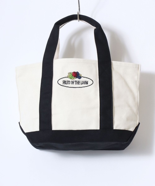 FRUIT OF THE LOOM(フルーツオブザルーム)の「FRUIT OF THE LOOM/フルーツオブザルーム ロゴ ワンポイント刺繍 ミニトートバッグ/ランチバッグ/レディース メンズ(トートバッグ・レディース・ブラック/ブラック系その他/オフホワイト/グリーン/レッド/ネイビー/ブラック系その他2・FREE)」の11枚目の写真