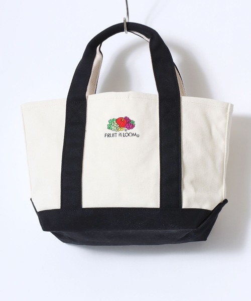 FRUIT OF THE LOOM(フルーツオブザルーム)の「FRUIT OF THE LOOM/フルーツオブザルーム ロゴ ワンポイント刺繍 ミニトートバッグ/ランチバッグ/レディース メンズ(トートバッグ・レディース・ブラック/ブラック系その他/オフホワイト/グリーン/レッド/ネイビー/ブラック系その他2・FREE)」の10枚目の写真