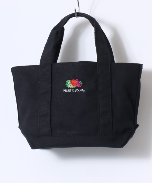 FRUIT OF THE LOOM(フルーツオブザルーム)の「FRUIT OF THE LOOM/フルーツオブザルーム ロゴ ワンポイント刺繍 ミニトートバッグ/ランチバッグ/レディース メンズ(トートバッグ・レディース・ブラック/ブラック系その他/オフホワイト/グリーン/レッド/ネイビー/ブラック系その他2・FREE)」の9枚目の写真