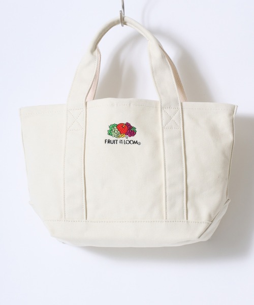 FRUIT OF THE LOOM(フルーツオブザルーム)の「FRUIT OF THE LOOM/フルーツオブザルーム ロゴ ワンポイント刺繍 ミニトートバッグ/ランチバッグ/レディース メンズ(トートバッグ・レディース・ブラック/ブラック系その他/オフホワイト/グリーン/レッド/ネイビー/ブラック系その他2・FREE)」の8枚目の写真