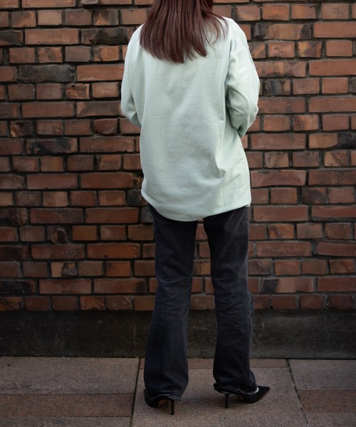 UNIVERSAL OVERALL（ユニバーサルオーバーオール）の「UNIVERSAL OVERALL / Pocket L/S TEE / ポケット長袖Tシャツ（Tシャツ/カットソー・メンズ・オートミール/ネイビー/ブラック/グレイッシュブルー/ライム/ホワイト・S/M/L）」の18枚目の写真
