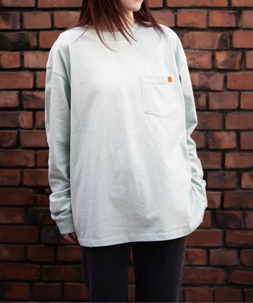 UNIVERSAL OVERALL（ユニバーサルオーバーオール）の「UNIVERSAL OVERALL / Pocket L/S TEE / ポケット長袖Tシャツ（Tシャツ/カットソー・メンズ・オートミール/ネイビー/ブラック/グレイッシュブルー/ライム/ホワイト・S/M/L）」の20枚目の写真