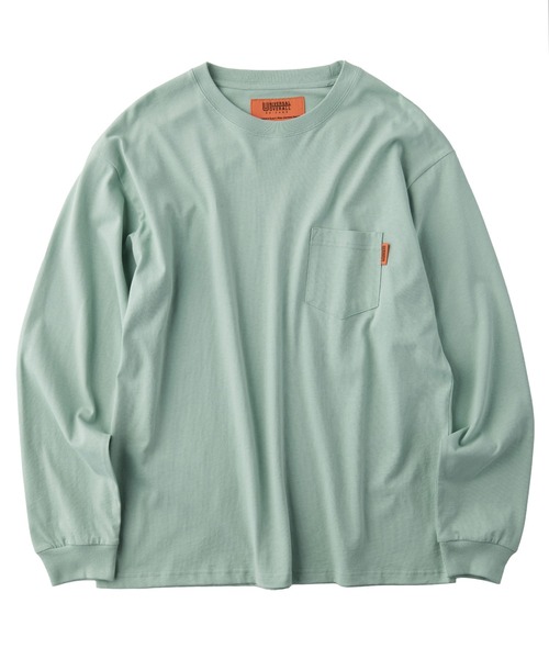 UNIVERSAL OVERALL（ユニバーサルオーバーオール）の「UNIVERSAL OVERALL / Pocket L/S TEE / ポケット長袖Tシャツ（Tシャツ/カットソー・メンズ・オートミール/ネイビー/ブラック/グレイッシュブルー/ライム/ホワイト・S/M/L）」の8枚目の写真