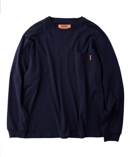 UNIVERSAL OVERALL（ユニバーサルオーバーオール）の「UNIVERSAL OVERALL / Pocket L/S TEE / ポケット長袖Tシャツ（Tシャツ/カットソー・メンズ・オートミール/ネイビー/ブラック/グレイッシュブルー/ライム/ホワイト・S/M/L）」の9枚目の写真