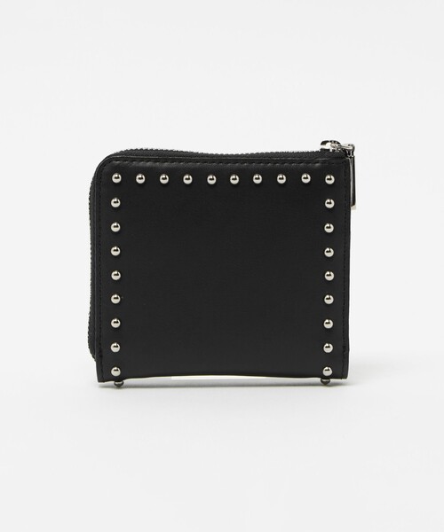 VIOLAd'ORO（ヴィオラドーロ）の「＜VIOLAd’ORO＞レザー スタッズ ミニウォレット（財布・レディース・モカ/ブラック・FREE）」の4枚目の写真