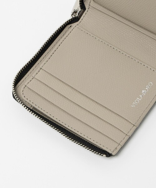 VIOLAd'ORO（ヴィオラドーロ）の「＜VIOLAd’ORO＞レザー スタッズ ミニウォレット（財布・レディース・モカ/ブラック・FREE）」の7枚目の写真