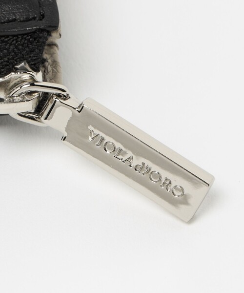 VIOLAd'ORO（ヴィオラドーロ）の「＜VIOLAd’ORO＞レザー スタッズ ミニウォレット（財布・レディース・モカ/ブラック・FREE）」の9枚目の写真