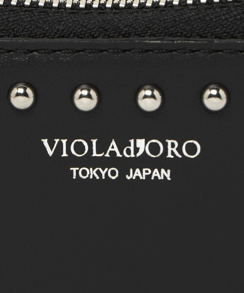 VIOLAd'ORO（ヴィオラドーロ）の「＜VIOLAd’ORO＞レザー スタッズ ミニウォレット（財布・レディース・モカ/ブラック・FREE）」の10枚目の写真