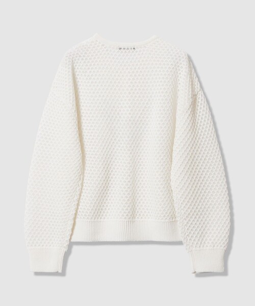 allureville（アルアバイル）の「透かし編みカーディガン（カーディガン/ボレロ・レディース・ブルー/オフホワイト・2）」の8枚目の写真