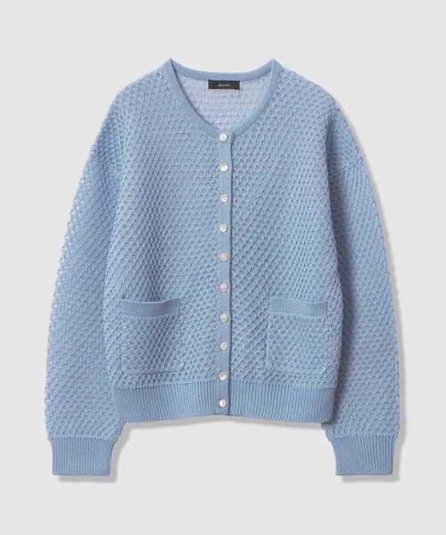 allureville（アルアバイル）の「透かし編みカーディガン（カーディガン/ボレロ・レディース・ブルー/オフホワイト・2）」の16枚目の写真