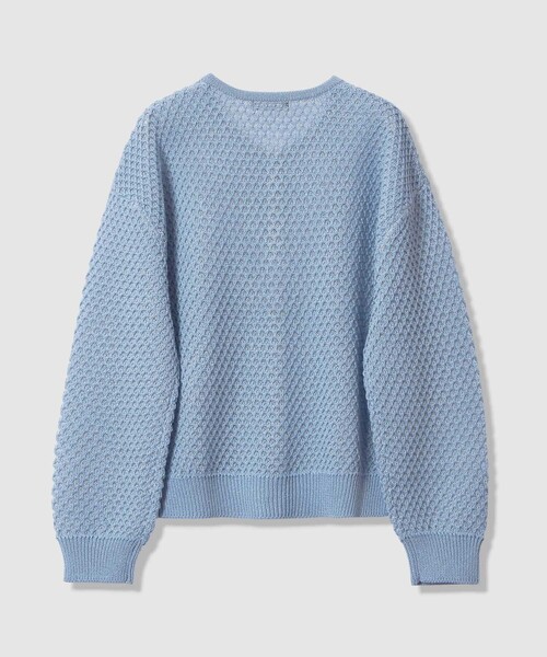 allureville（アルアバイル）の「透かし編みカーディガン（カーディガン/ボレロ・レディース・ブルー/オフホワイト・2）」の17枚目の写真