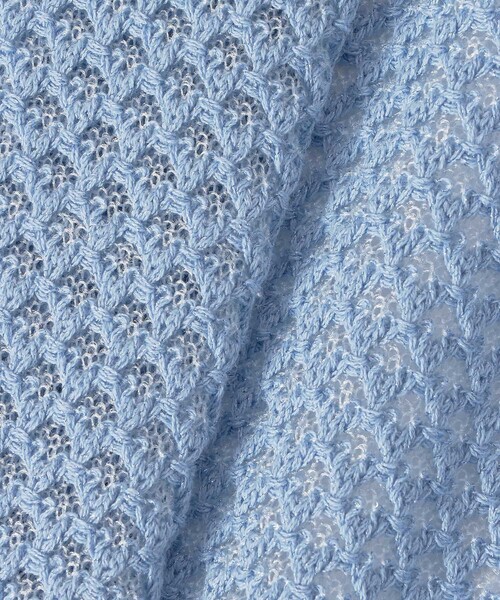 allureville（アルアバイル）の「透かし編みカーディガン（カーディガン/ボレロ・レディース・ブルー/オフホワイト・2）」の19枚目の写真