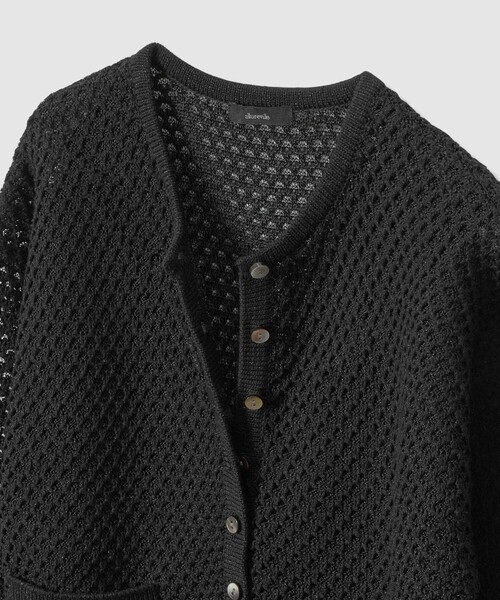 allureville（アルアバイル）の「透かし編みカーディガン（カーディガン/ボレロ・レディース・ブルー/オフホワイト・2）」の21枚目の写真