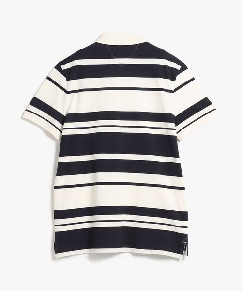 TOMMY HILFIGER（トミーヒルフィガー）の「コットンピケマルチボーダーレギュラーフィットポロシャツ（ポロシャツ・メンズ・ネイビー・LARGE/X-LARGE/SMALL/MEDIUM）」の6枚目の写真