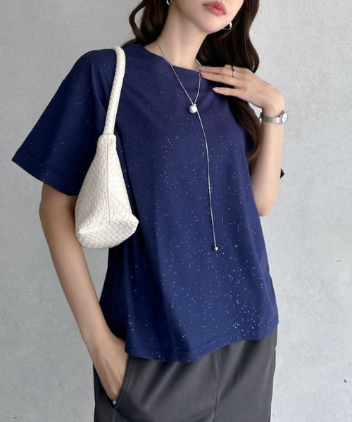 TREOVER(トレオーバー)の「さり気ない袖デザインで差がつくベーシックTシャツ(Tシャツ/カットソー・レディース・ネイビー系/レッド/ブラック/オートミール/オフホワイト/ピンク/ブラック系・FREE)」の21枚目の写真