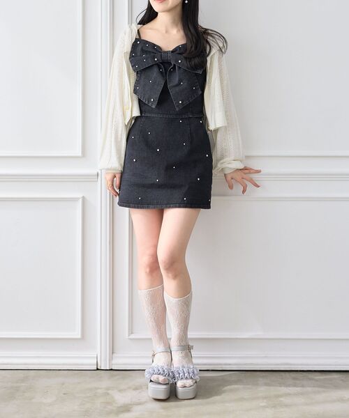 MAJESTIC LEGON（マジェスティックレゴン）の「ミルフィーユフリル厚底サンダル（サンダル・レディース・アイボリー/ブラック/ライトグレー/ホワイト系その他2・SMALL/MEDIUM/LARGE/X-LARGE）」の11枚目の写真