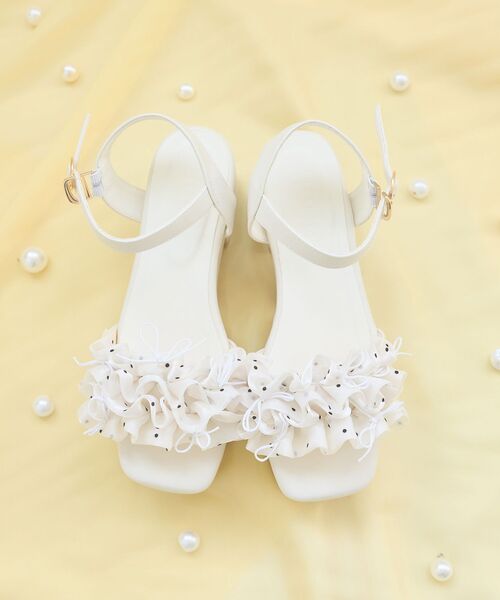 MAJESTIC LEGON（マジェスティックレゴン）の「ミルフィーユフリル厚底サンダル（サンダル・レディース・アイボリー/ブラック/ライトグレー/ホワイト系その他2・SMALL/MEDIUM/LARGE/X-LARGE）」の22枚目の写真