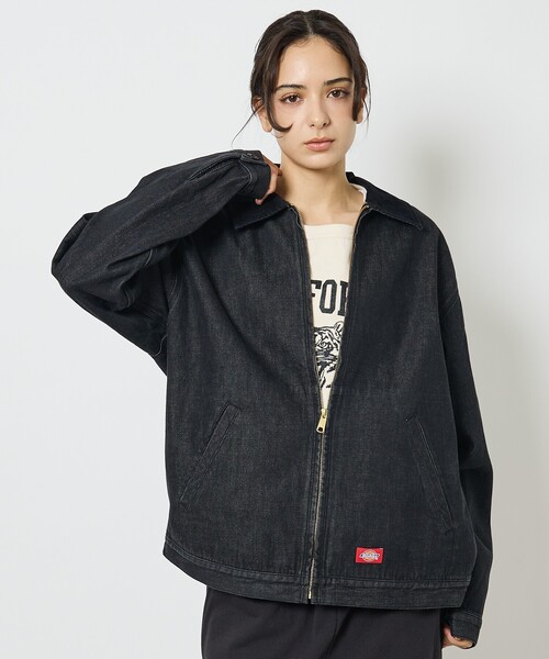 Dickies（ディッキーズ）の「【Dickies / ディッキーズ】DENIM Eisenhower Jacket / デニム アイゼンハワージャケット（デニムジャケット・メンズ・ブラック・M/L）」の3枚目の写真