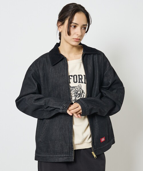 Dickies（ディッキーズ）の「【Dickies / ディッキーズ】DENIM Eisenhower Jacket / デニム アイゼンハワージャケット（デニムジャケット・メンズ・ブラック・M/L）」の4枚目の写真