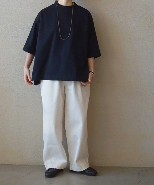 JOURNAL STANDARD LUXE（ジャーナルスタンダード　ラックス）の「クラシックテンジク モックプルオーバー（Tシャツ/カットソー・レディース・ホワイト/ブラック/ブラックミックス・FREE）」の10枚目の写真