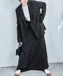 Fashion Letter | セットアップ可能 スラブネップ ツイードフリンジ(テーラードジャケット)