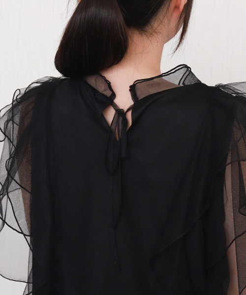 libelle more（リベル モア）の「チュールフリルプルオーバー（Tシャツ/カットソー・レディース・ブラック/サックスブルー/ライトグレー/アイボリー・M/L）」の12枚目の写真