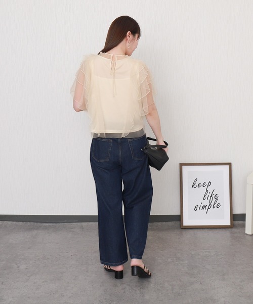 libelle more（リベル モア）の「チュールフリルプルオーバー（Tシャツ/カットソー・レディース・ブラック/サックスブルー/ライトグレー/アイボリー・M/L）」の19枚目の写真