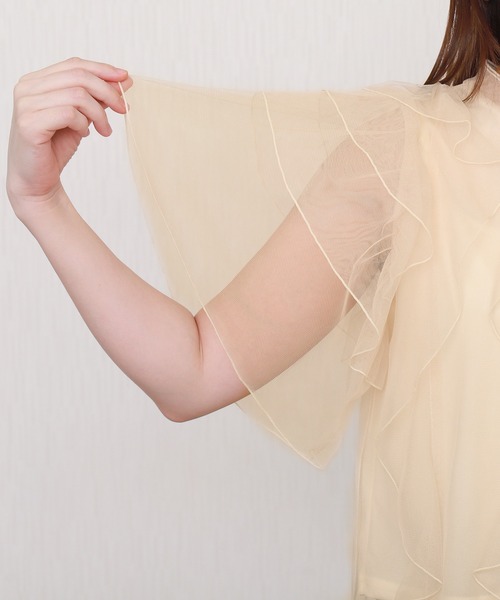 libelle more（リベル モア）の「チュールフリルプルオーバー（Tシャツ/カットソー・レディース・ブラック/サックスブルー/ライトグレー/アイボリー・M/L）」の22枚目の写真