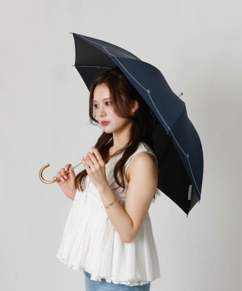 dazzlin（ダズリン）の「【dazzlin(ダズリン)】スクエアロゴプリント晴雨兼用傘（長傘）（長傘・レディース・ネイビー/ミント/ライトピンク・FREE）」の10枚目の写真