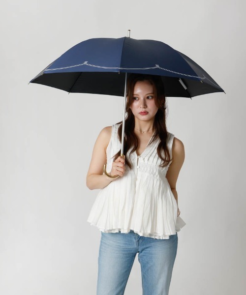 dazzlin（ダズリン）の「【dazzlin(ダズリン)】スクエアロゴプリント晴雨兼用傘（長傘）（長傘・レディース・ネイビー/ミント/ライトピンク・FREE）」の16枚目の写真