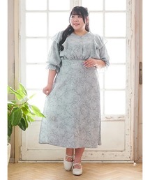 Re-J&SUPURE（リジェイアンドスプル）の「【大きいサイズ】【Kannaコラボ】花柄ワンピース（ワンピース）」