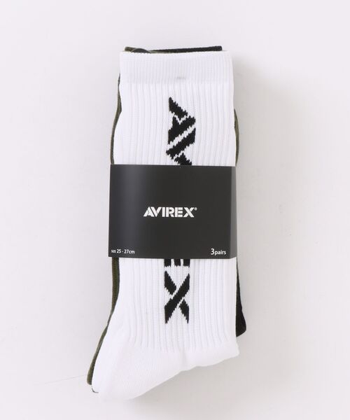 AVIREX(アヴィレックス)の「【AVIREX/アヴィレックス】Standard Logo 3P Socks ロゴソックス 3足組(ソックス/靴下・メンズ・その他・FREE)」の1枚目の写真