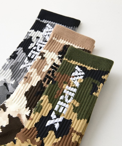 AVIREX(アヴィレックス)の「【AVIREX/アヴィレックス】【丈夫でタフな3足組】Standard Logo 3P Socks ロゴソックス 3足組 無地 迷彩柄 まとめ買い アメカジ ストリート スケーター ミリタリー(ソックス/靴下・メンズ・その他・FREE)」の9枚目の写真