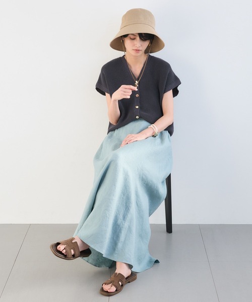 BARNYARDSTORM（バンヤードストーム）の「BARNYARDSTORM / コードツキメッシュＨＡＴ【UVカット】（ハット・レディース・ベージュ/ブラック・FREE）」の11枚目の写真