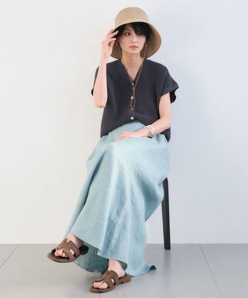 BARNYARDSTORM（バンヤードストーム）の「BARNYARDSTORM / コードツキメッシュＨＡＴ【UVカット】（ハット・レディース・ベージュ/ブラック・FREE）」の12枚目の写真