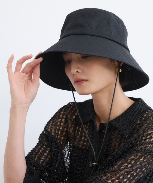 BARNYARDSTORM（バンヤードストーム）の「BARNYARDSTORM / コードツキメッシュＨＡＴ【UVカット】（ハット・レディース・ベージュ/ブラック・FREE）」の16枚目の写真