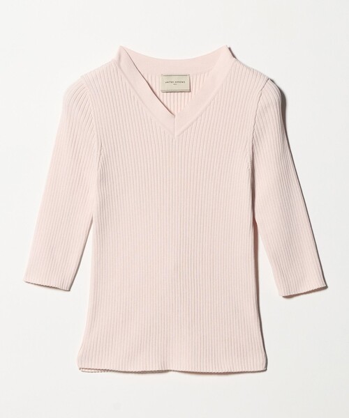 UNITED ARROWS(ユナイテッドアローズ)の「リブ Vネック ニット ‐ウォッシャブル‐(ニット/セーター・レディース・ブラック/ダークブラウン/ライトピンク・FREE)」の16枚目の写真