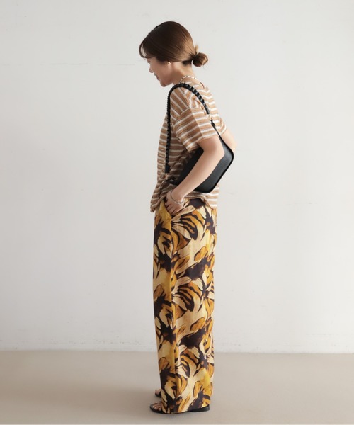 NOMBRE IMPAIR(ノンブルアンペール)の「かぎ針ライクボーダー 半袖P/O(Tシャツ/カットソー・レディース・ブラック/ベージュ・FREE)」の14枚目の写真