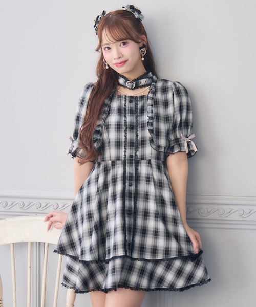 ハロッズ♡ワンピース ハートバックルボレロ風ワンピース（ワンピース）｜ROJITA（ロジータ