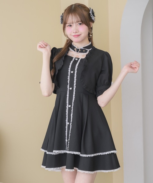 ハートバックルボレロ風ワンピース（ワンピース）｜ROJITA（ロジータ