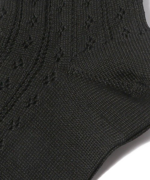 MARCOMONDE（マルコモンド）の「MARCOMONDE / アイレットソックス 30（ソックス/靴下・レディース・ブラック/ホワイト・FREE）」の3枚目の写真