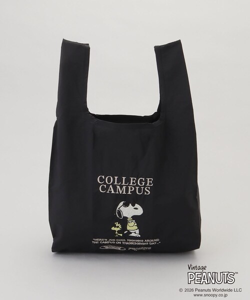 212 KITCHEN STORE(トゥワントゥキッチンストア)の「PEANUTS ストラップ付きショッパーバッグ BLACK(エコバッグ/サブバッグ・レディース・その他・00)」の9枚目の写真
